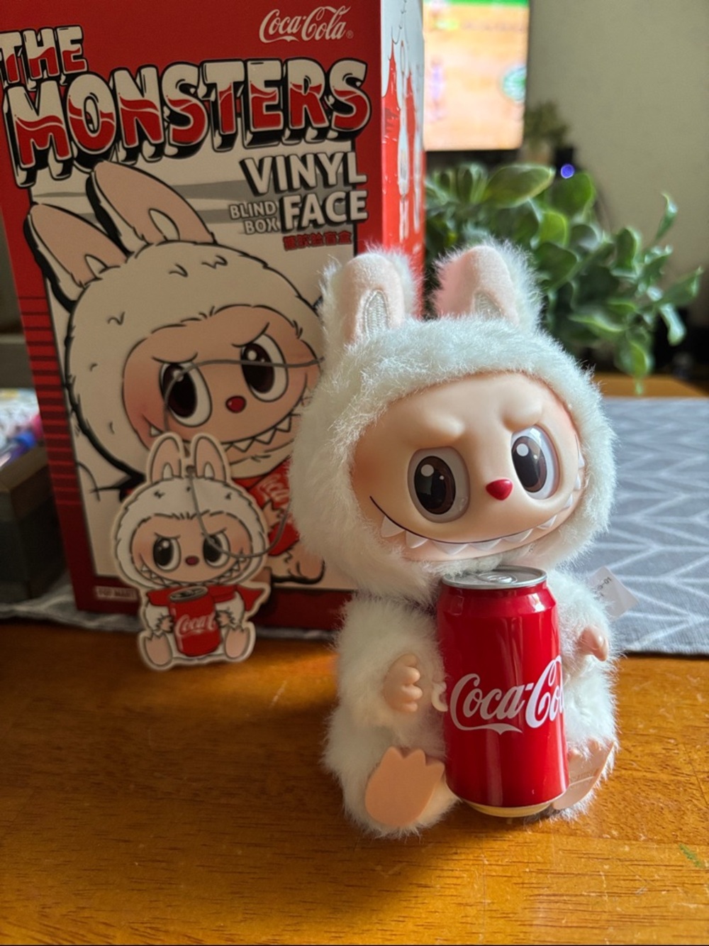 Coca Cola White Monster Vinyl Figure with Red Coke Can